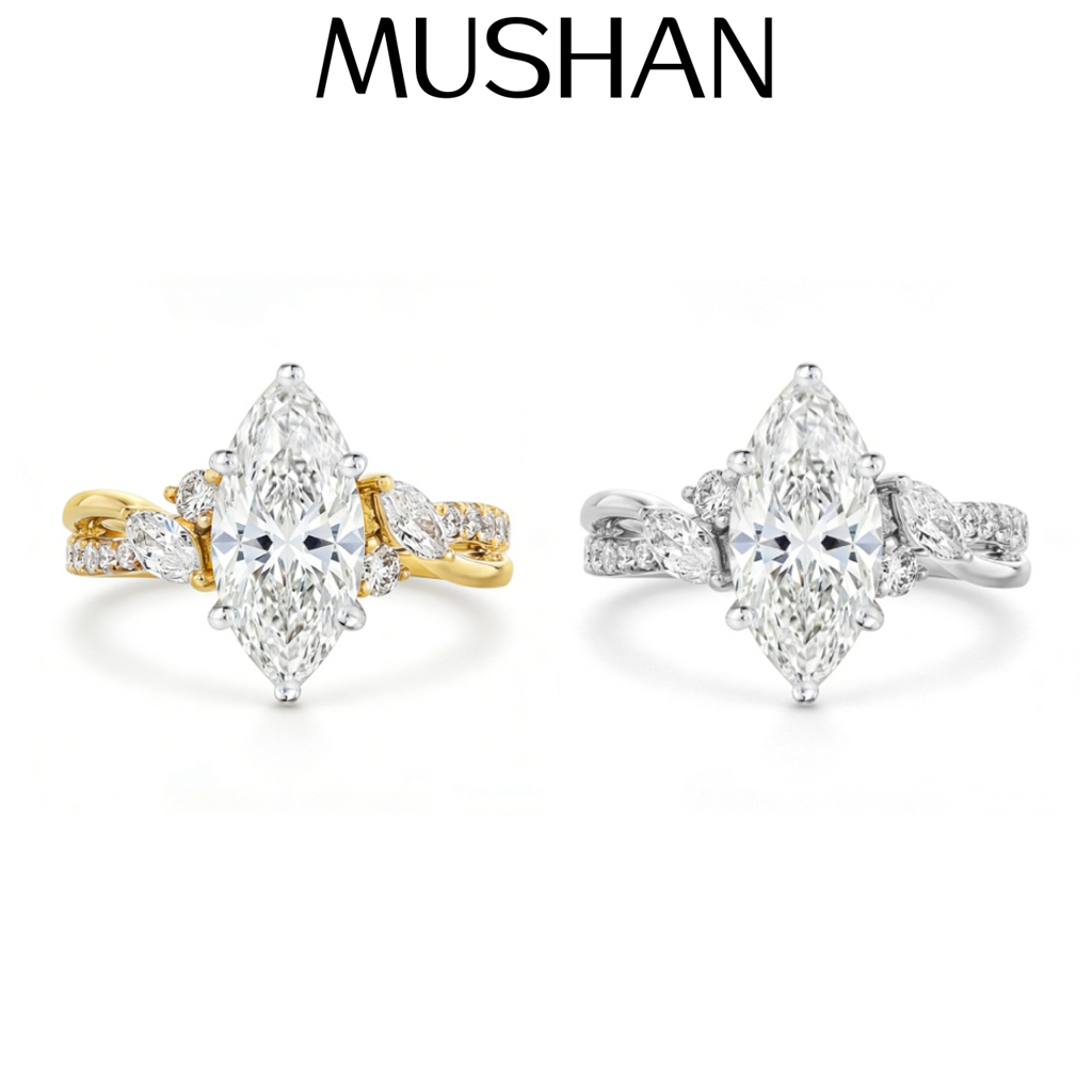 Moissanite Ring - MUSHAN Custom Jewelry 925 Sterling Silver