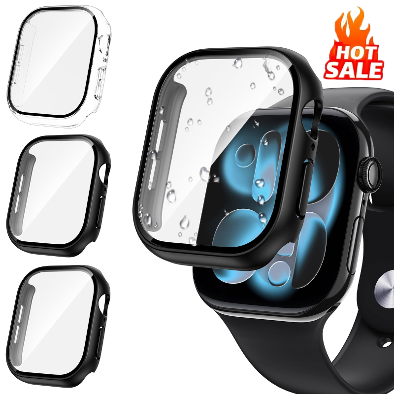 Jewelry Smart Watches - 3pcs Glass+Cover For Apple Watch case
