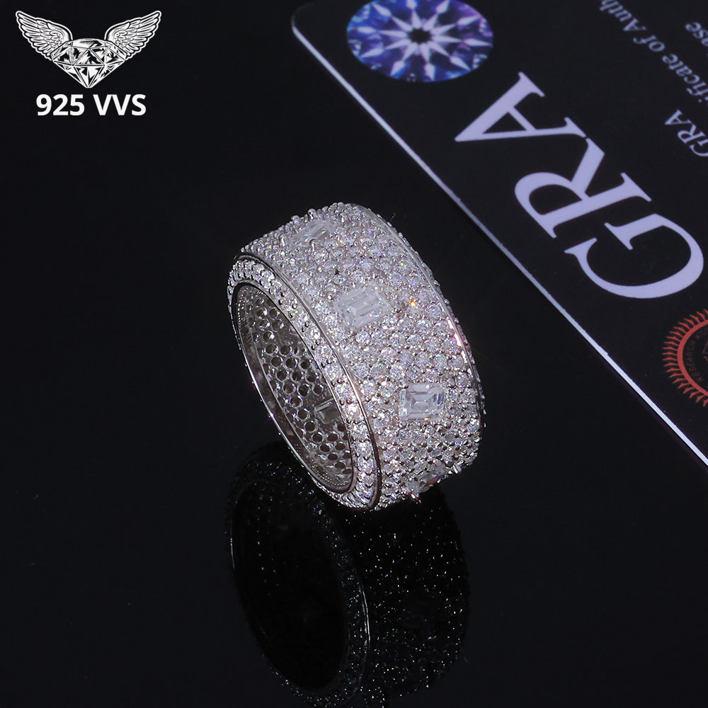 Moissanite Ring - 925 VVS Moissanite Ring Hip Hop