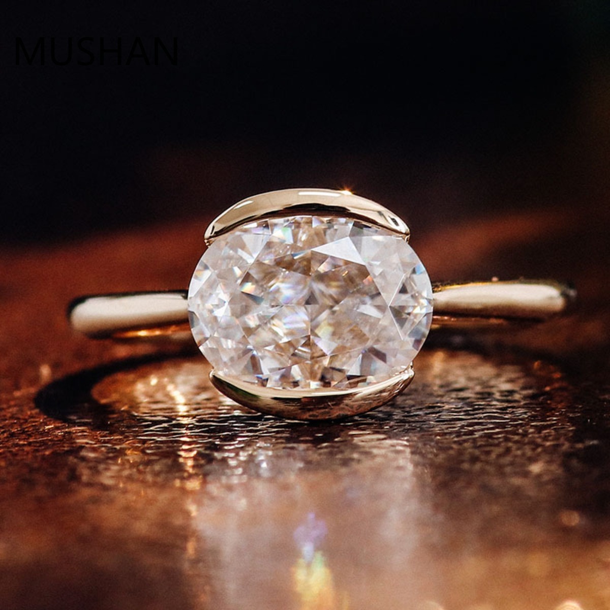 Moissanite Ring - MUSHAN Luxury Custom Designer 14K 18K