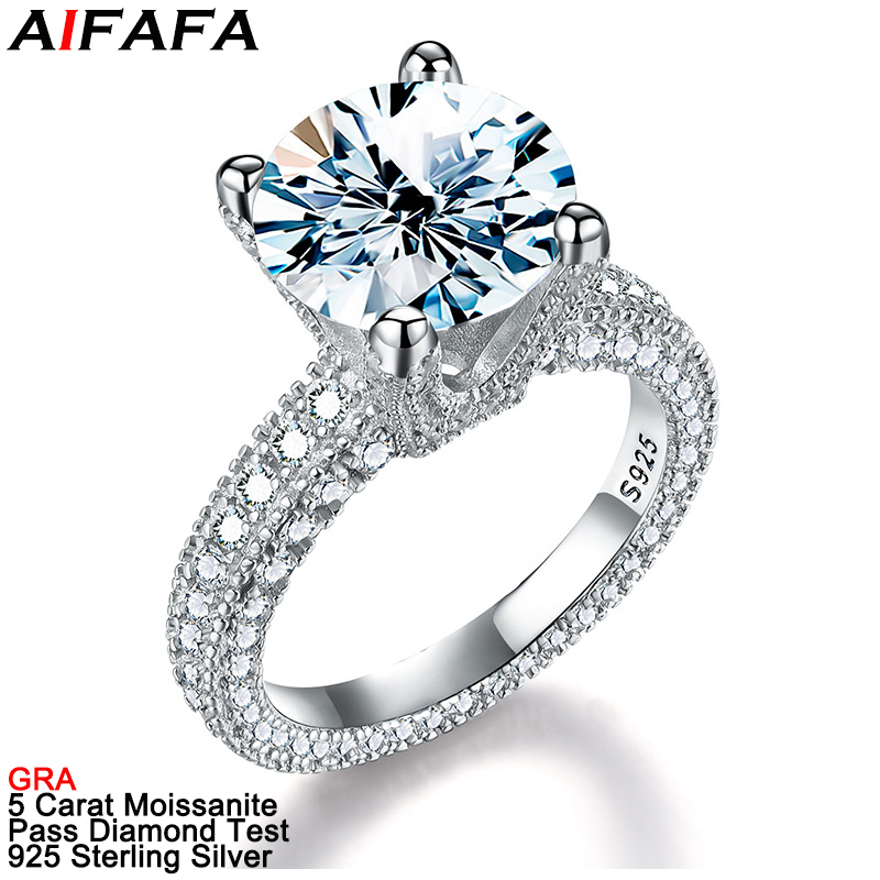 5 Carat Real Moissanite Diamon - Moissanite Ring recension och pris