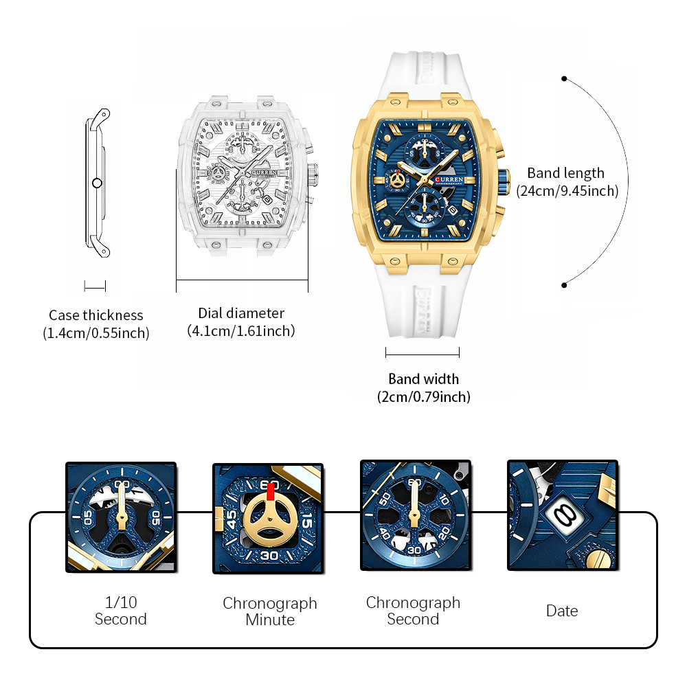 CURREN Luxury Vintage Watch fo - Jewelry Watch recension och pris