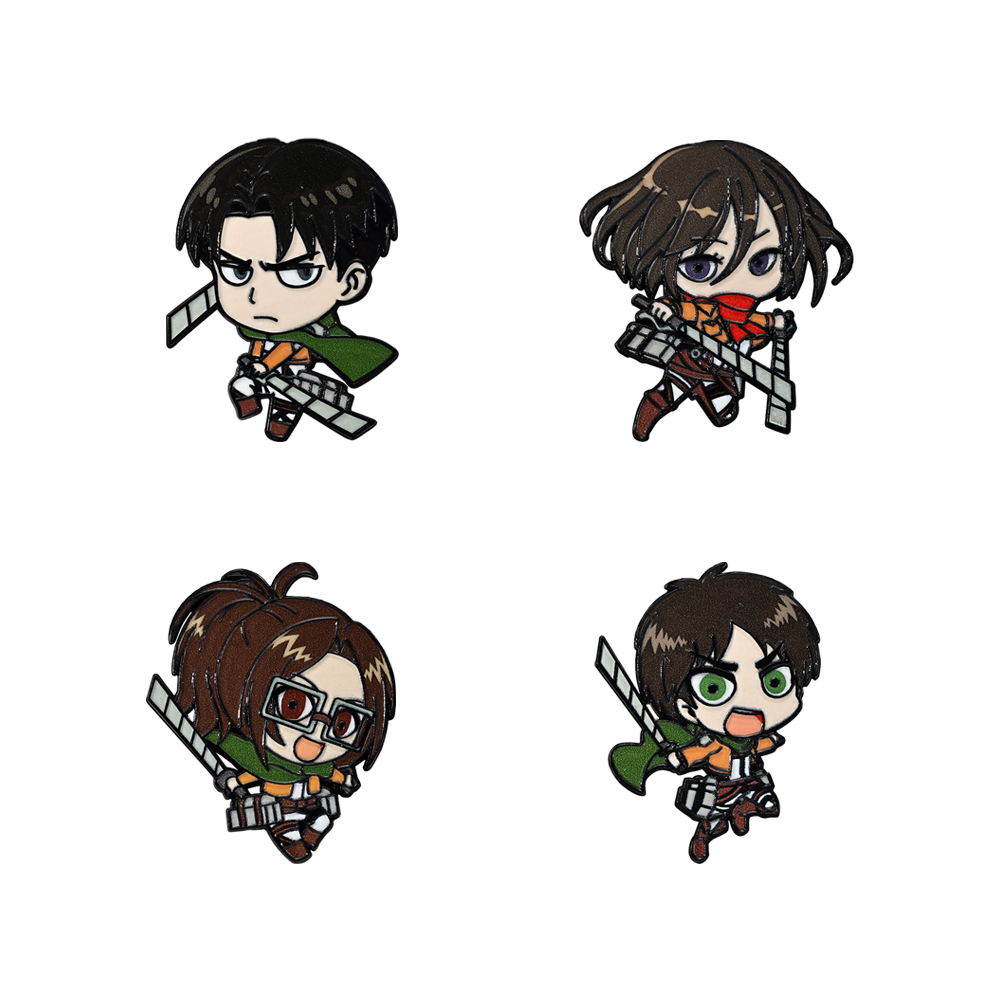 4pcs Survey Corps Enamel Pin S - Levi Jewelry & Watches Inc recension och pris