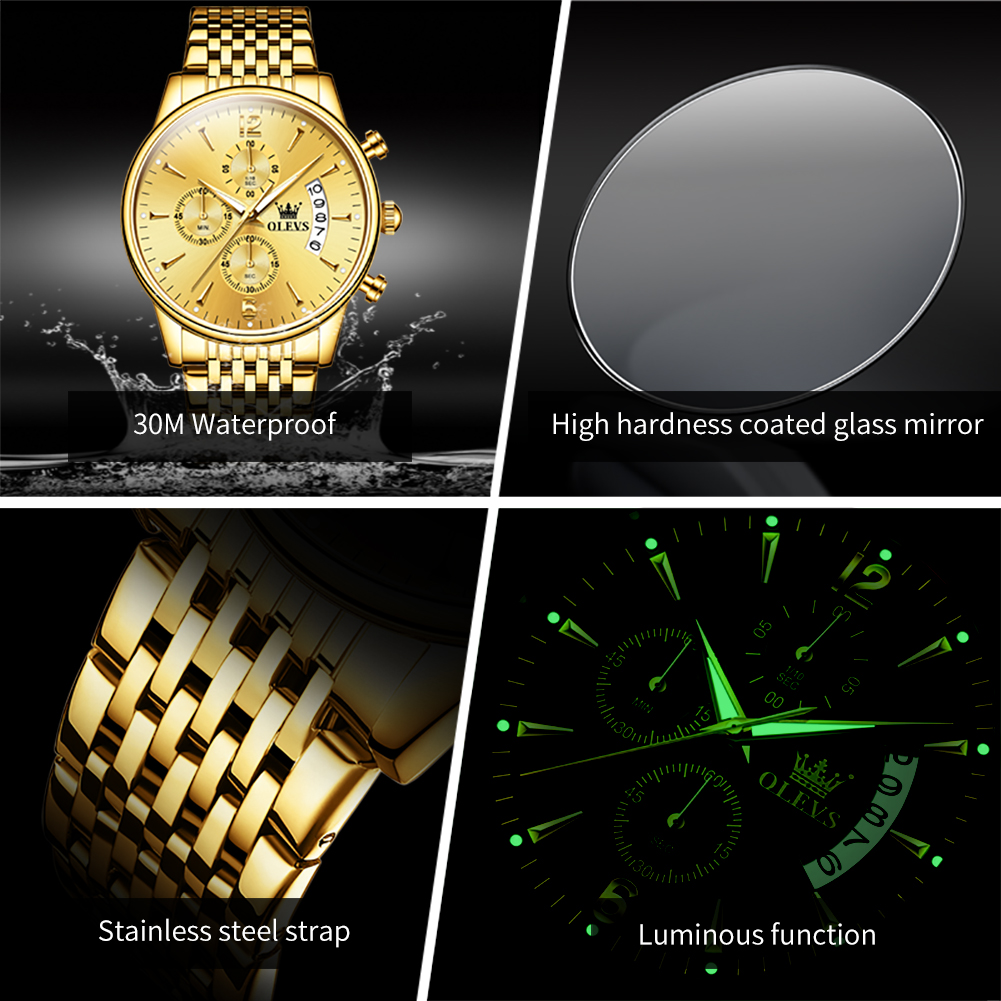 OLEVS Brand Luxury Gold Quartz - Jewelry Inspired Watches recension och pris