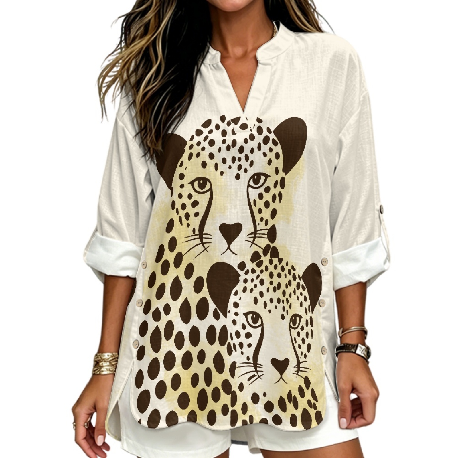 PENSTROLL Leopard Print Linen  - S&S Watches & Jewelry Ho Chi Minh recension och pris