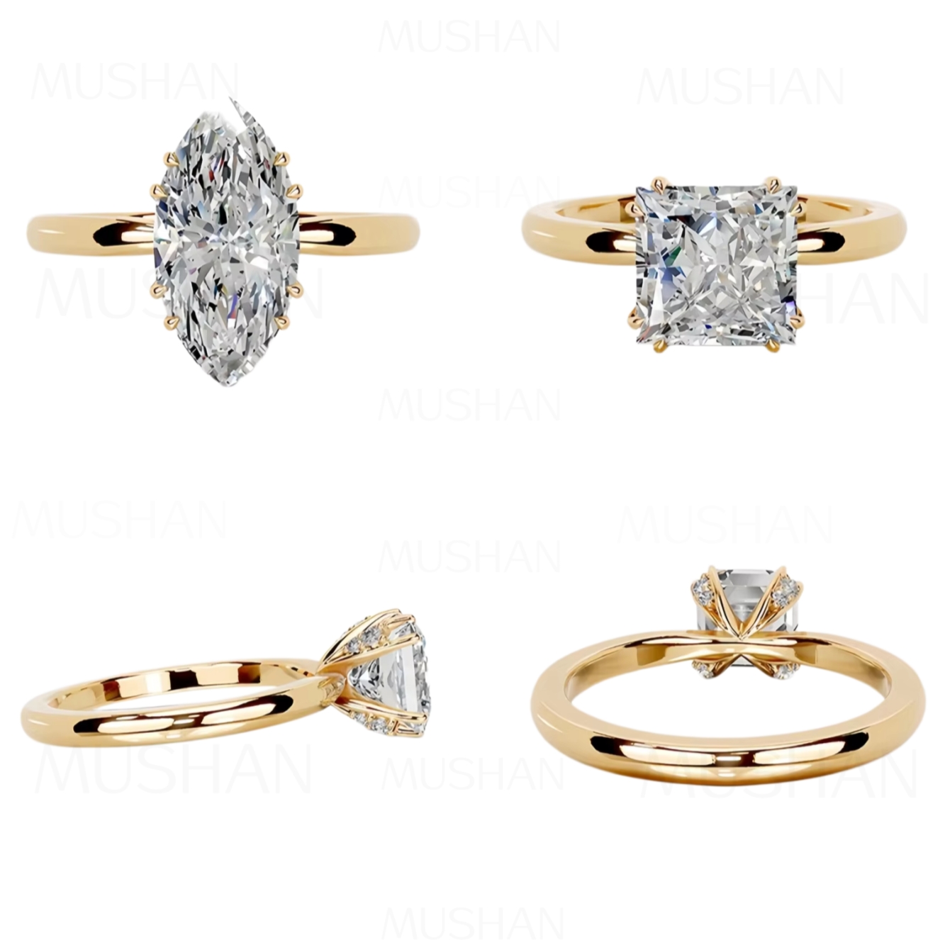 MUSHAN Bespoke Jewelry 925 Ste - Moissanite Ring recension och pris