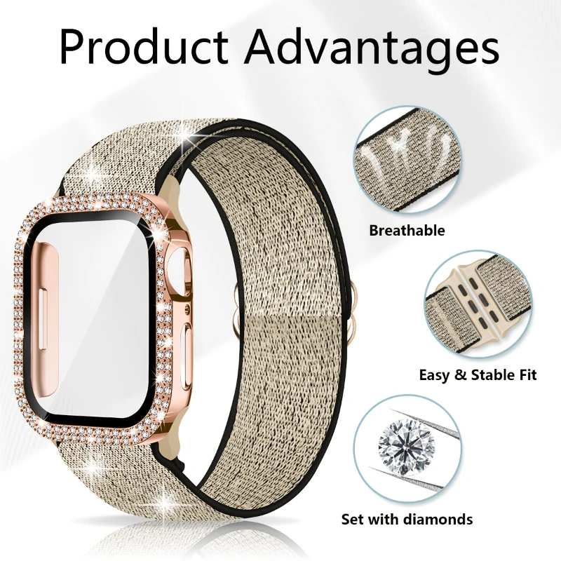 Band+Case for Apple Watch 45mm - Jewelry Smart Watches recension och pris