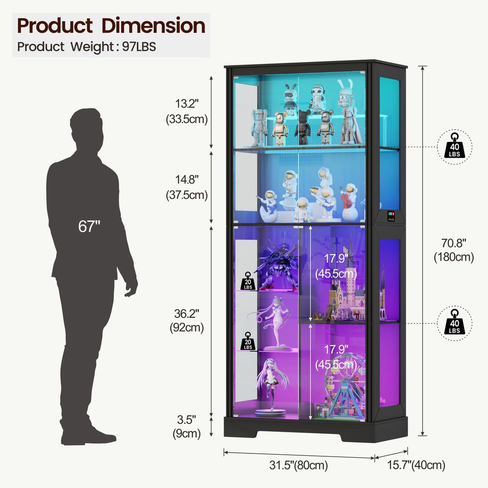 Lighted Corner Display Curio C - S&S Watches & Jewelry Ho Chi Minh recension och pris