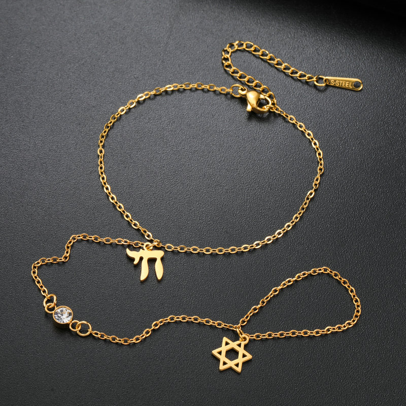 Jewish Star of David Hebrew Le - Jewelry & Watches Sp Z Oo Opinie recension och pris