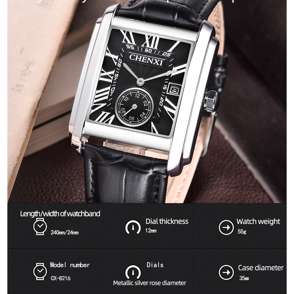 CHENXI 8216 Fashion Classic Sq - Jewelry Inspired Watches recension och pris