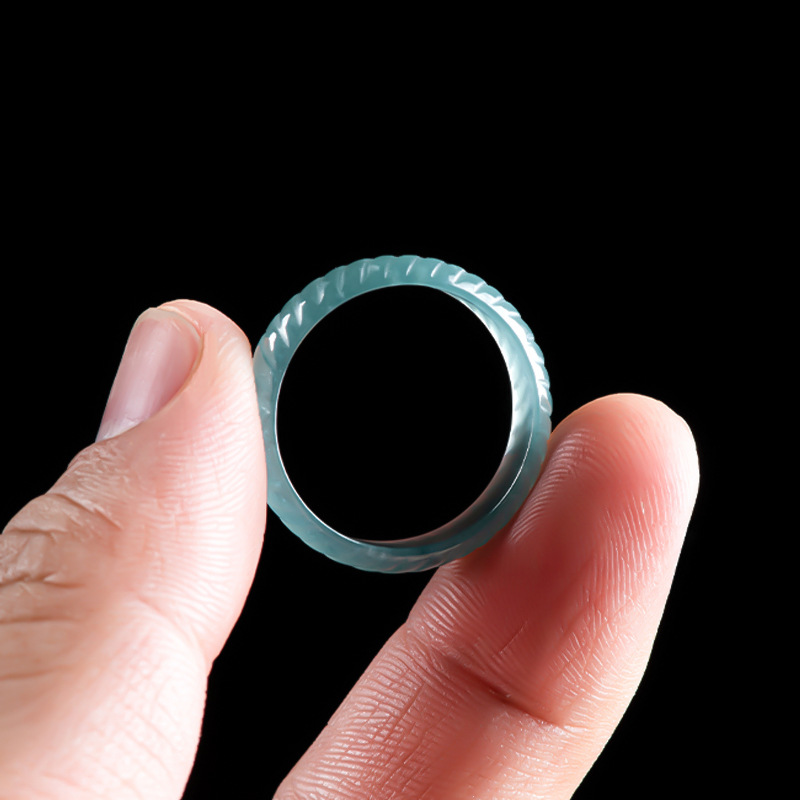 Blue Real Burmese Jadeite Ring - Jewelry & Watches Sp Z Oo Janów Lubelski recension och pris