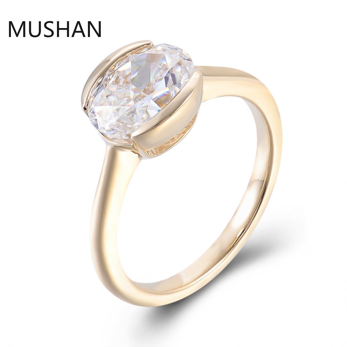 MUSHAN Luxury Custom Designer  - Moissanite Ring recension och pris