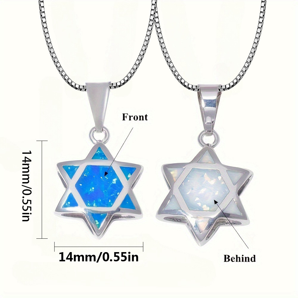 Star of David Opal Pendant Nec - Jewelry & Watches Sp Z Oo Opinie recension och pris