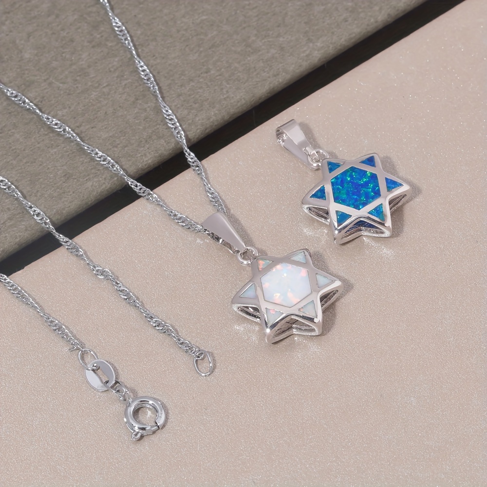 Star of David Opal Pendant Nec - Jewelry & Watches Sp Z Oo Opinie recension och pris