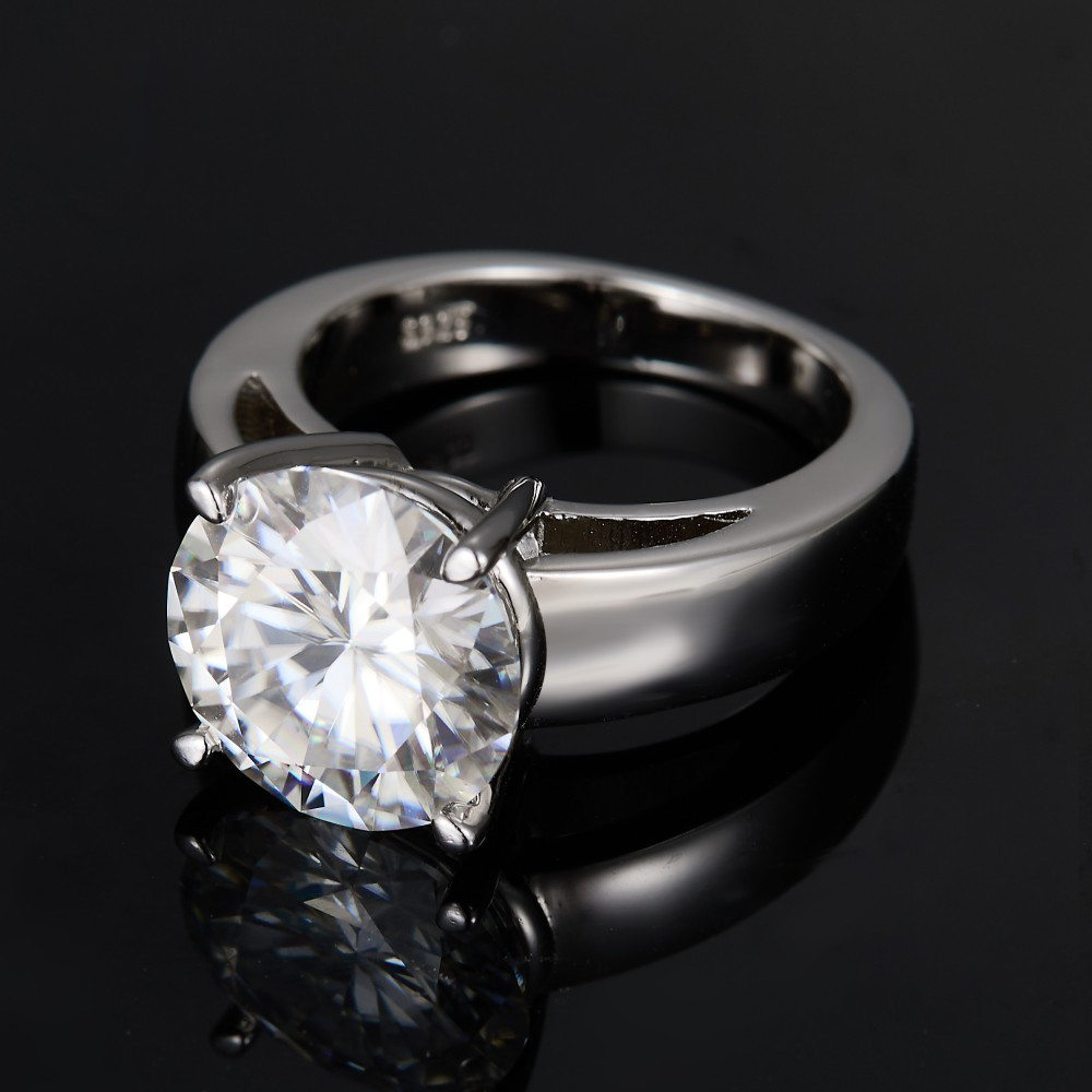 2 Carat D Color Moissanite Dia - Moissanite Ring recension och pris